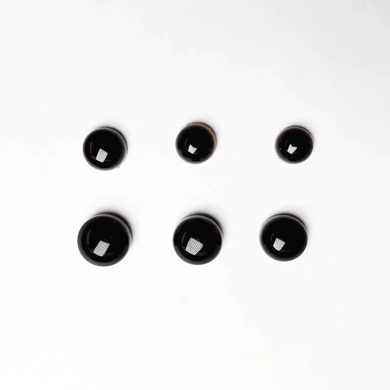 Anneau d'agate noire naturelle visage ovale en forme d'œuf fond plat surface unie style ancien épingle à cheveux bijoux
