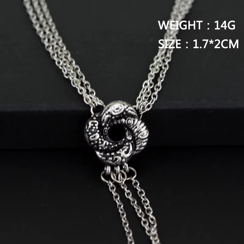 Collier Vintage Plaqué Argent avec Noeud d'Amour pour Femme