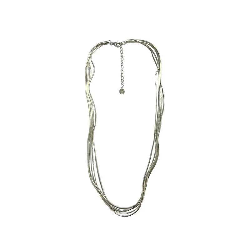 Collier multi-distributeur en argent regardé 925 pour femme