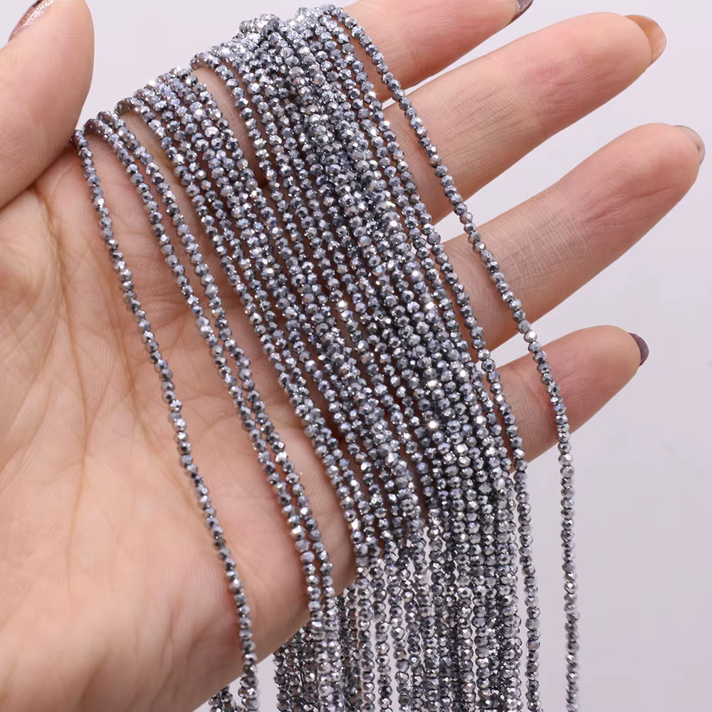 Perles fines en pierre naturelle plaquée argent