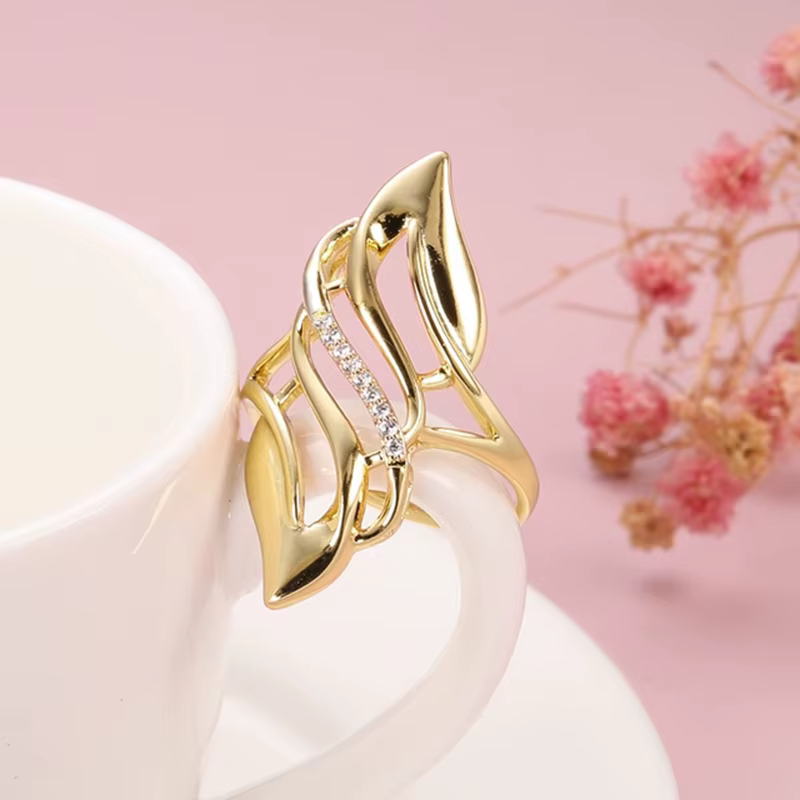 Huitan – bague de mariage en forme géométrique pour femmes