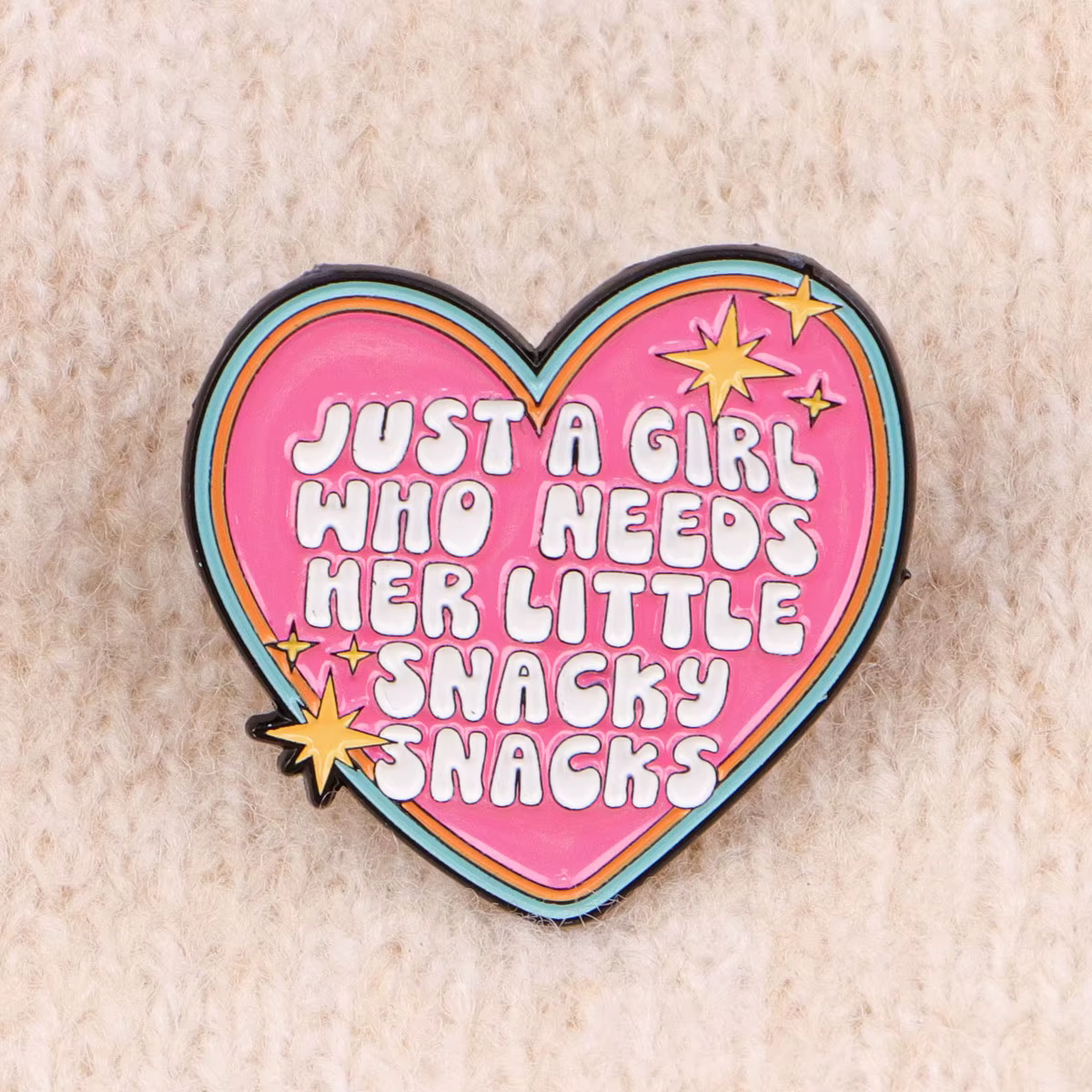 Broches en émail «Just a Girl» pour femmes