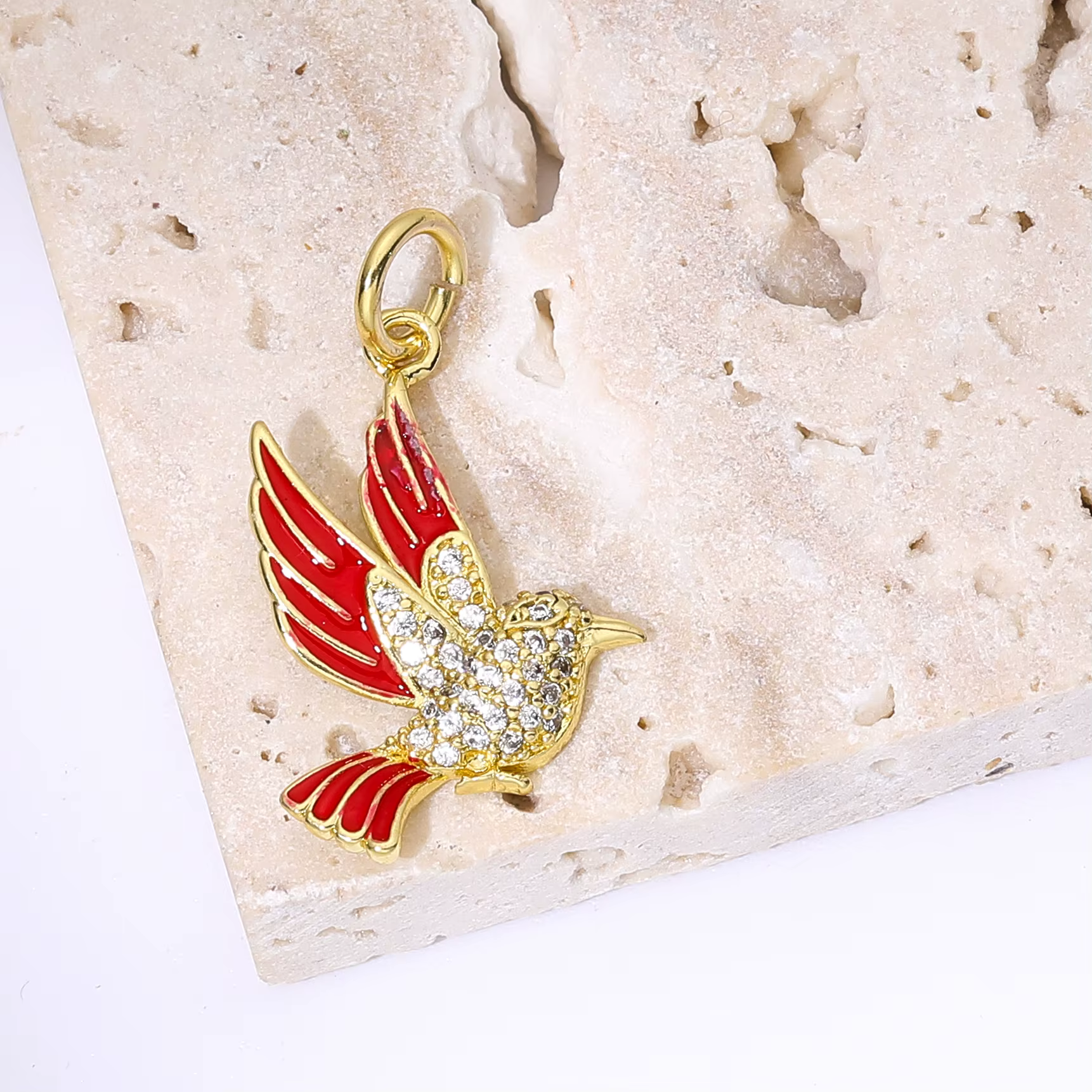 Pendentif en or véritable plaqué 18 carats pour femme