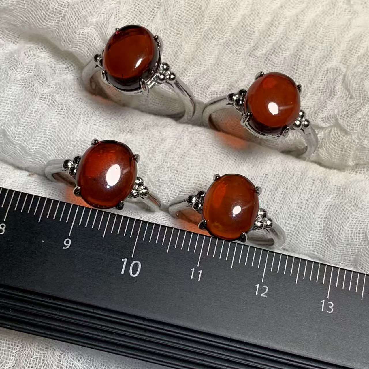 Bague en ambre naturel pour femmes