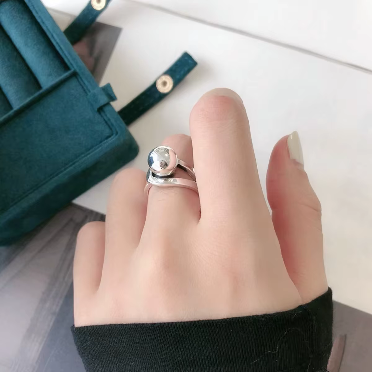 Bague Simple en argent Sterling 925 pour femmes