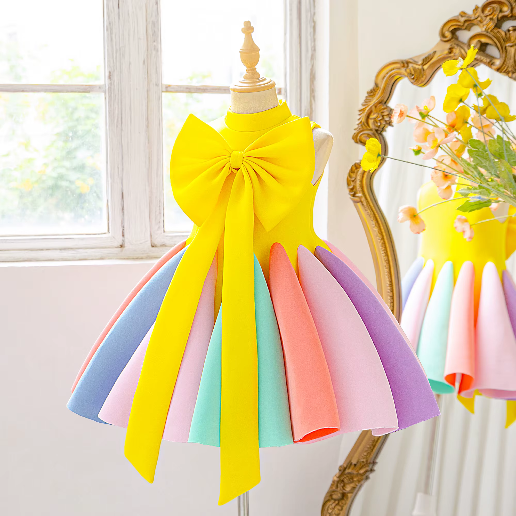 Robes de demoiselle d'honneur colorées d'été pour filles