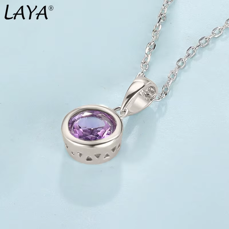Collier pendentif en argent regardé 925 pour femme