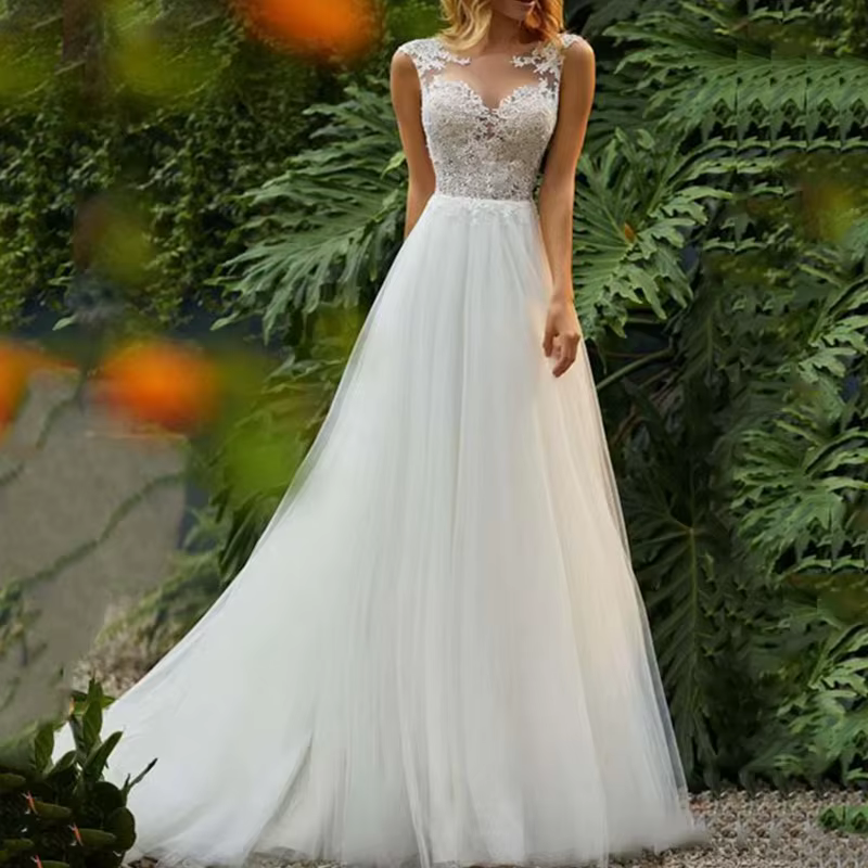 Robes de mariée personnalisées coupe trapèze