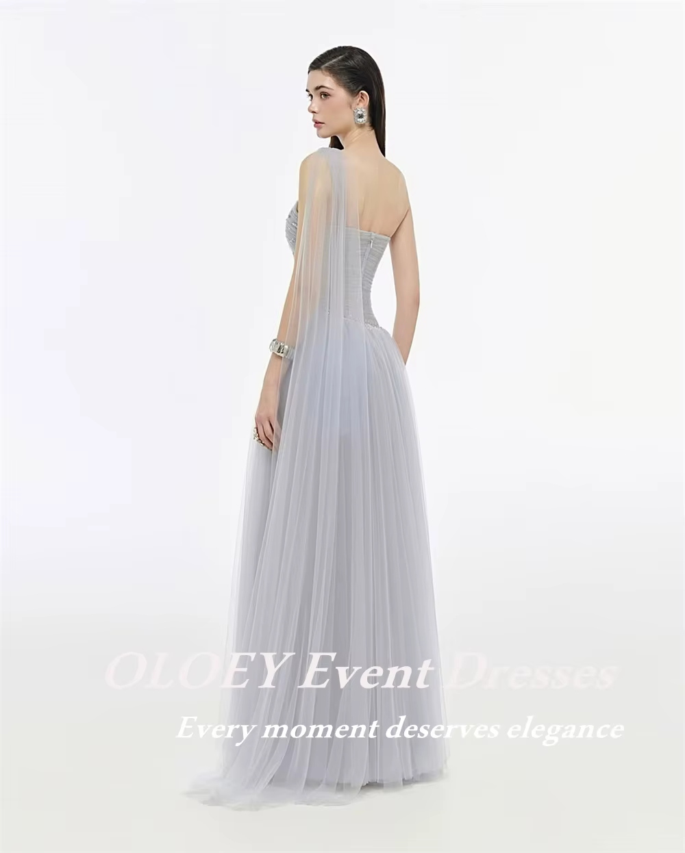 OLOEY – robe de bal trapèze élégante en Tulle
