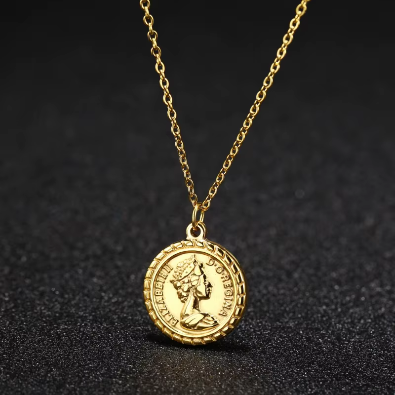 Avatar humain pièce ronde pendentifs titane acier hommes femmes personnalisé mode clavicule chaîne colliers bijoux