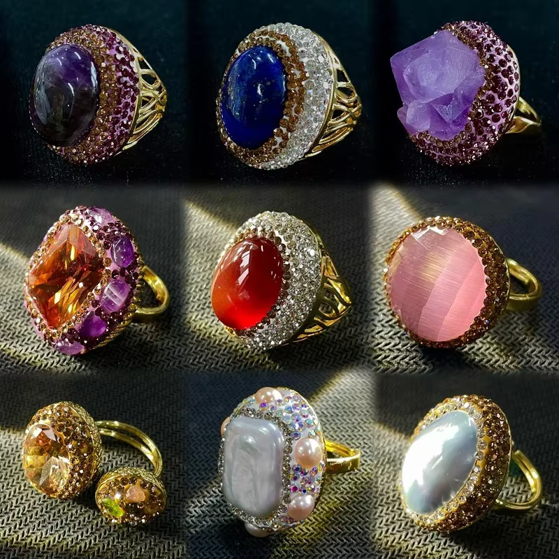 Bague Vintage en améthyste naturelle