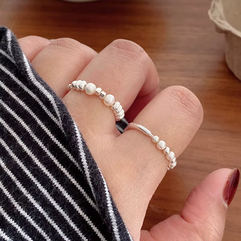 XIYANIKE perles asymétriques perle cordon élastique anneaux pour femmes fille de luxe mode coréenne nouveaux bijoux cadeau fête colheьц® ж