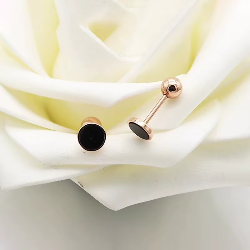 Boucles d'oreilles rondes en agate pour femme