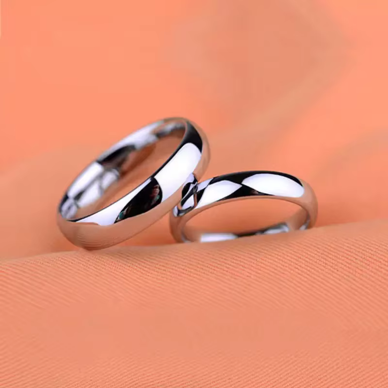 Bague en argent tibétain couleur or blanc estampillé S925
