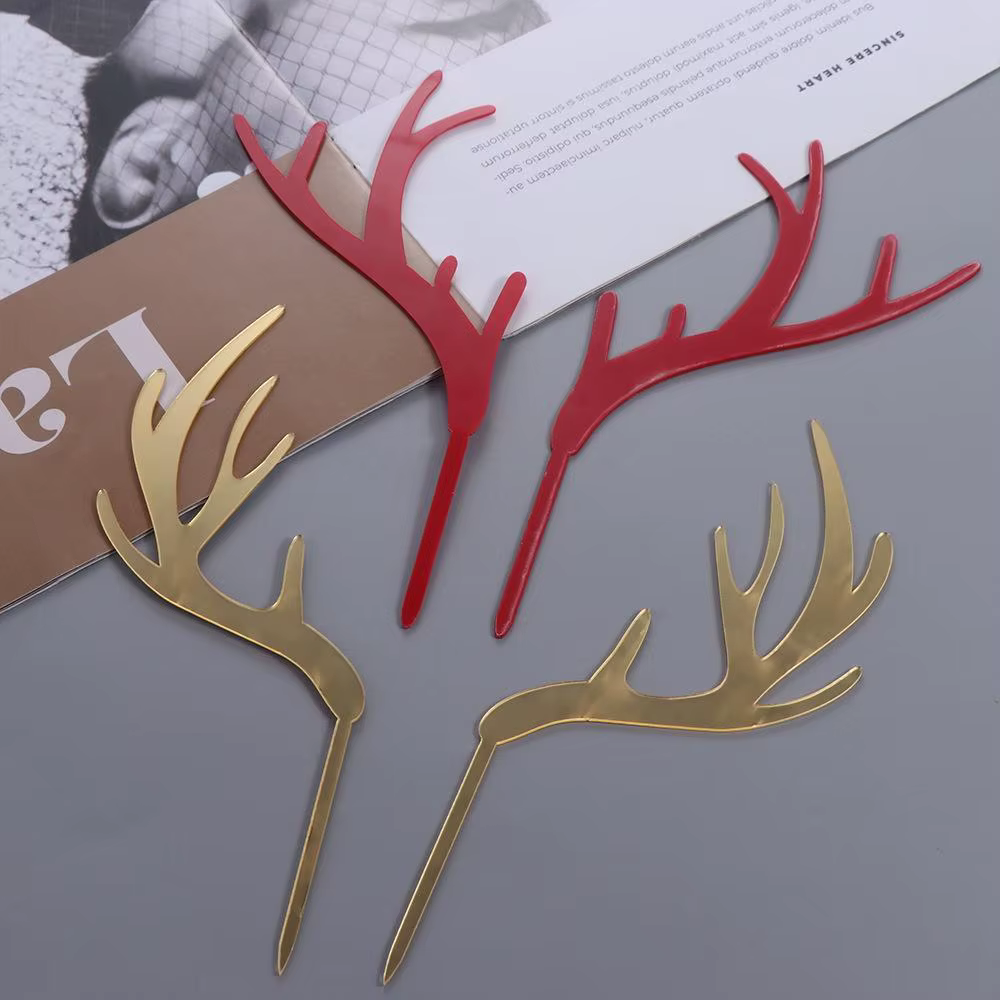Décoration de gâteau en bois de cerf