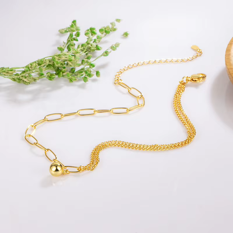 Bracelet de oral ille avec Pendentif en Or pour Femme