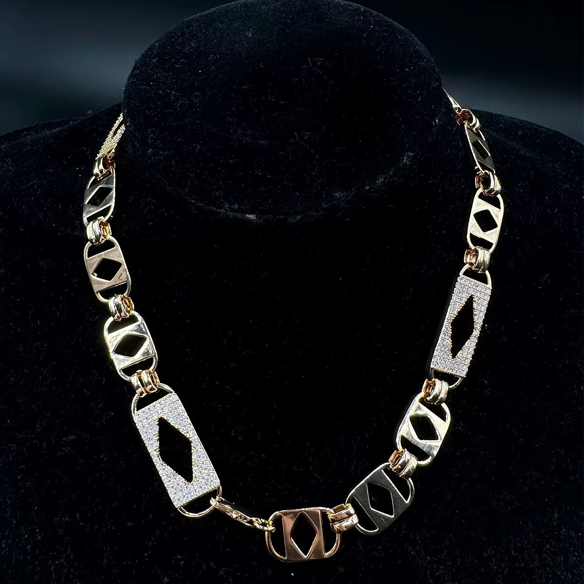 Aokaishen-Collier à maillons cubains pour femmes