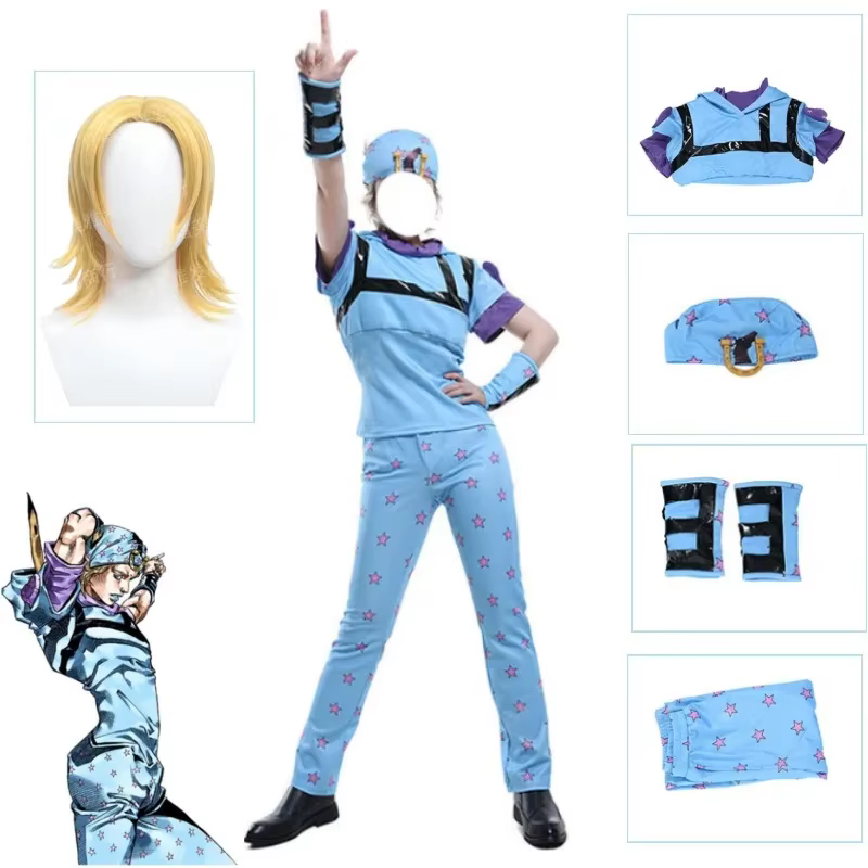 Costume de cosplay JoJo's Bizarre Adventure Steel Ball Run Jonathan Johnny Joestar