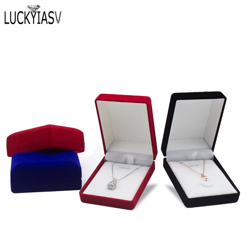 Boîte à bijoux en velours pour présentoir de pendentifs