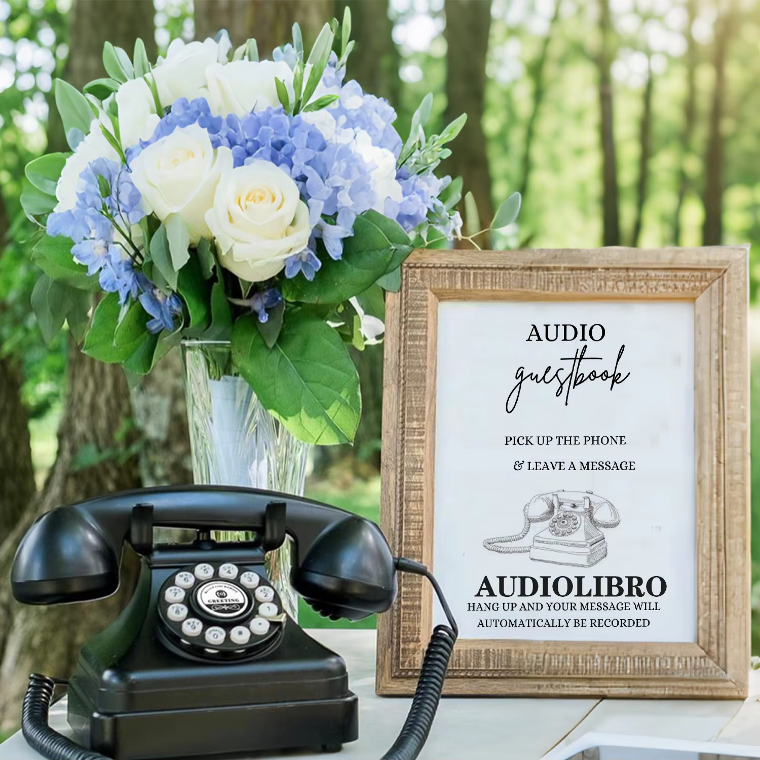 Audio Vintage livre d'or téléphone mariage