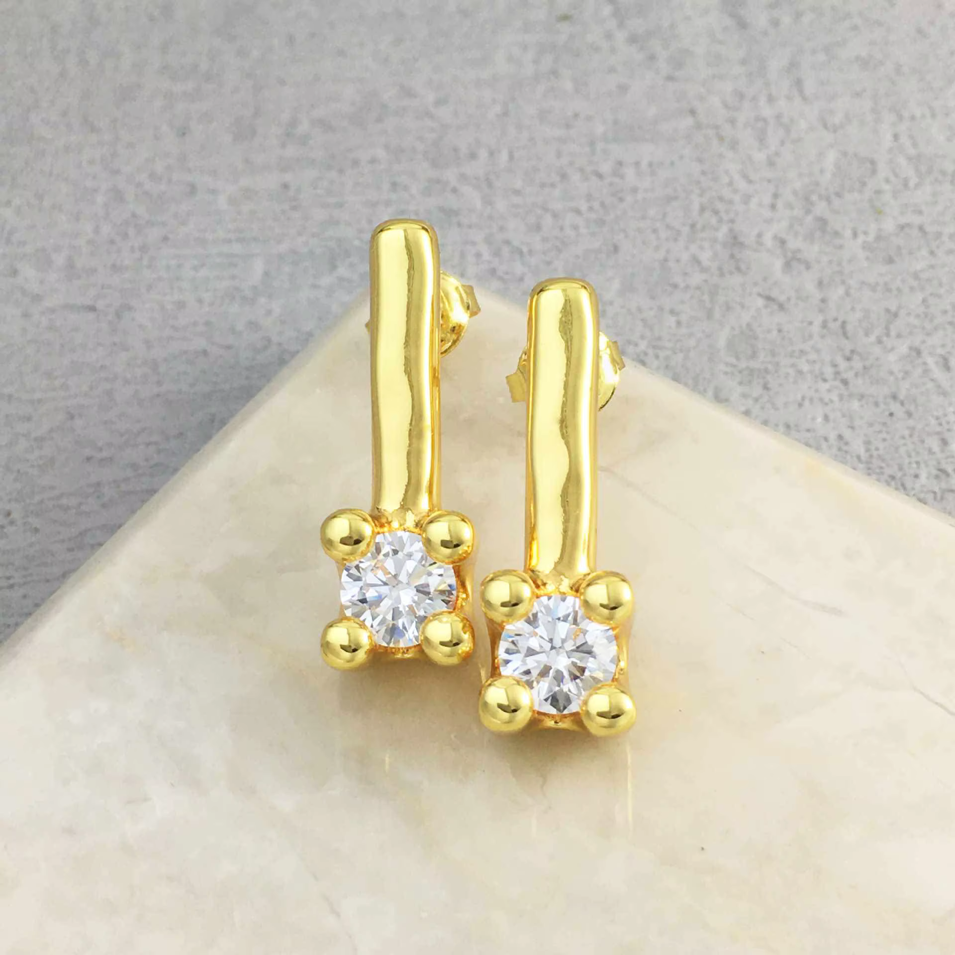 Boucles d'oreilles en Zircon coloré or argent