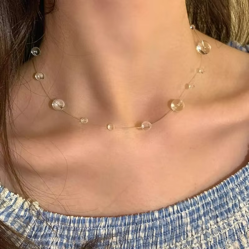 Collier goutte d'eau claire