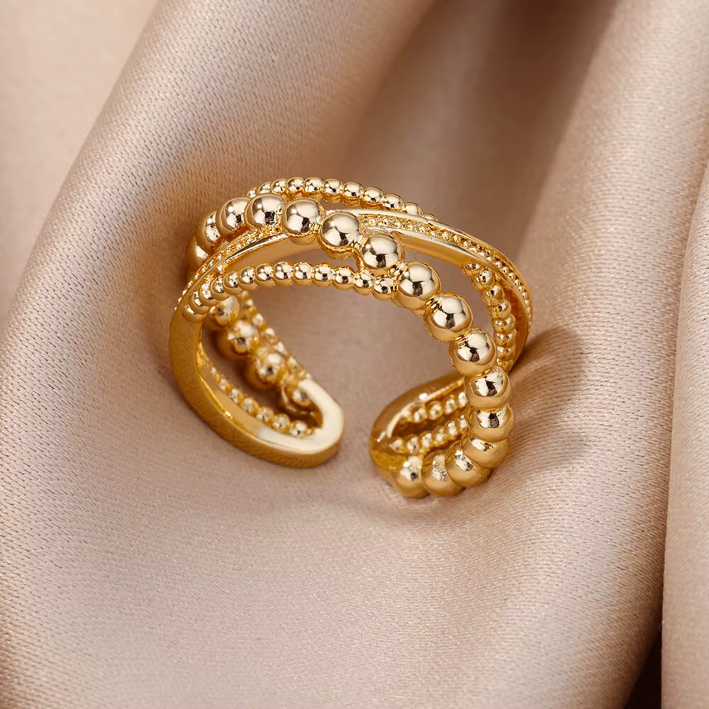 Bagues croisées en perles Vintage pour femmes et hommes