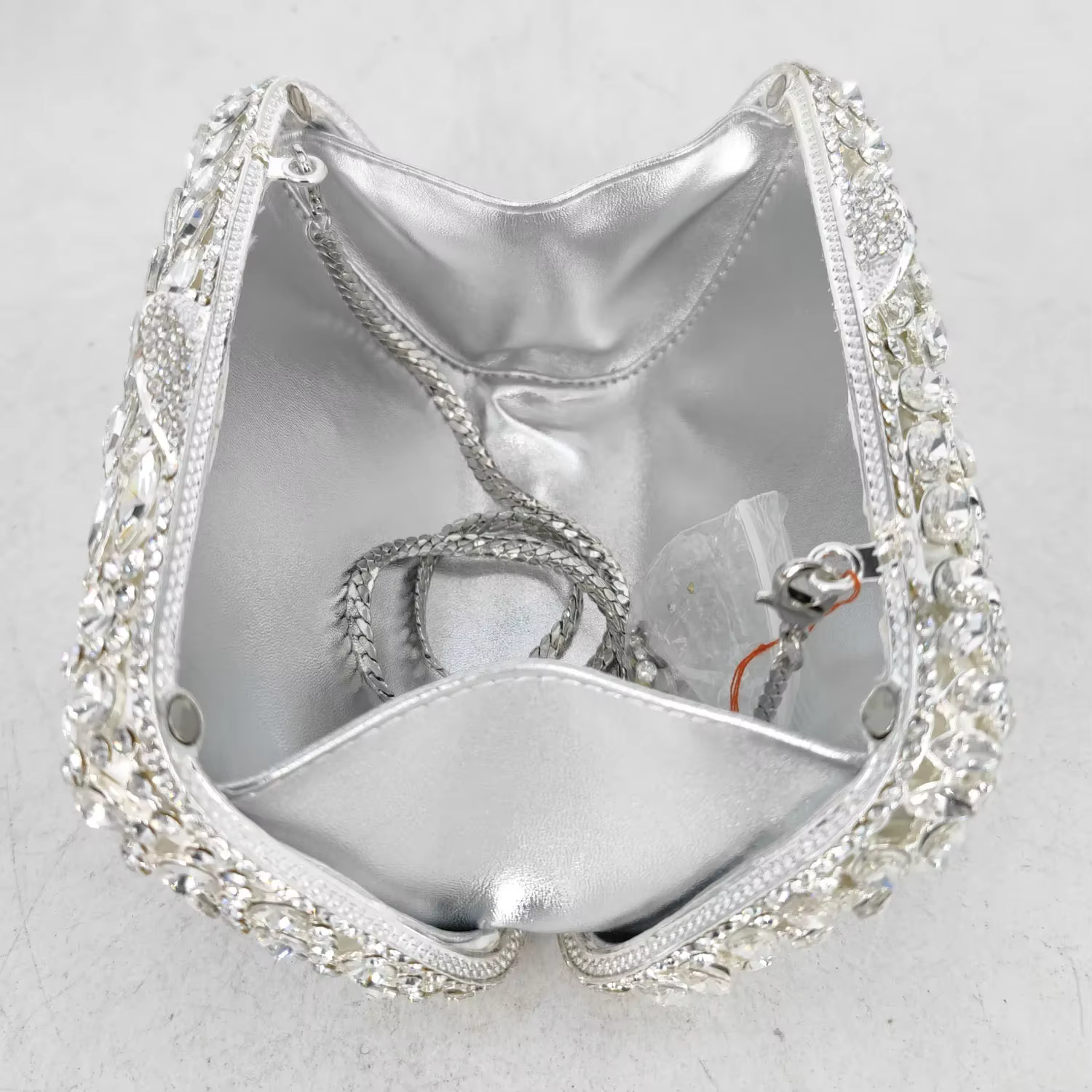 Boutique De FGG blanc sacs De soirée et pochettes pour femmes formelle fête dîner strass