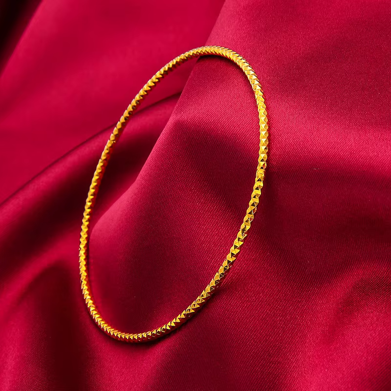 Bracelet mince de style fermé en or 24 carats | AU999 Pure Gold