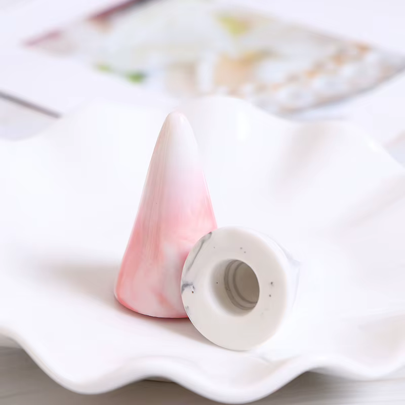 * 1PC anneau présentoir plateau en céramique bijoux stockage doigt cône