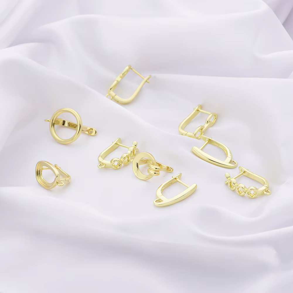 Boucles d'Oreilles en Cuivre Plaqué Or 14k