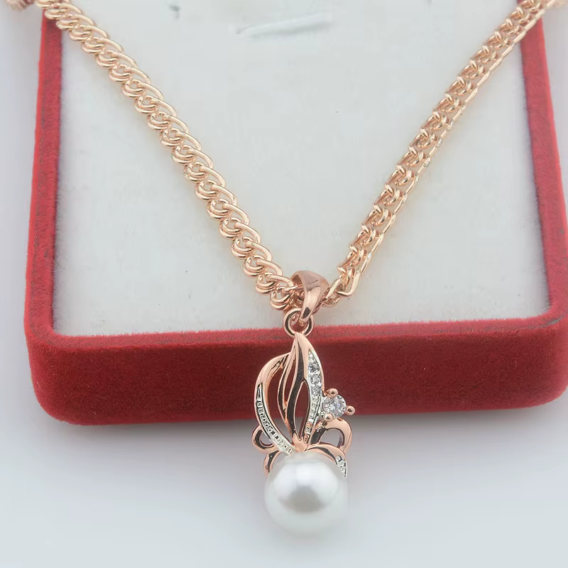 FJ – pendentif rond en Imitation de perles pour femmes