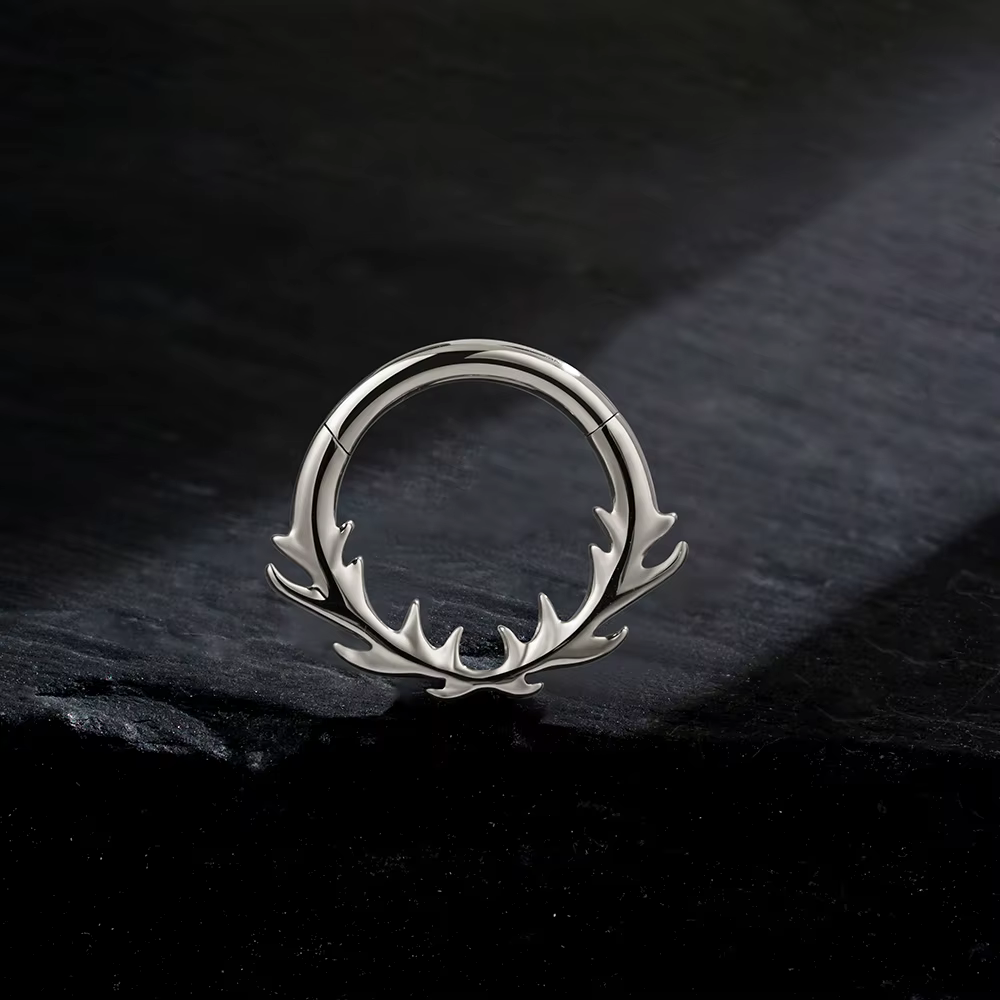 Right Grand Anneau de septum en titane ASTM F136