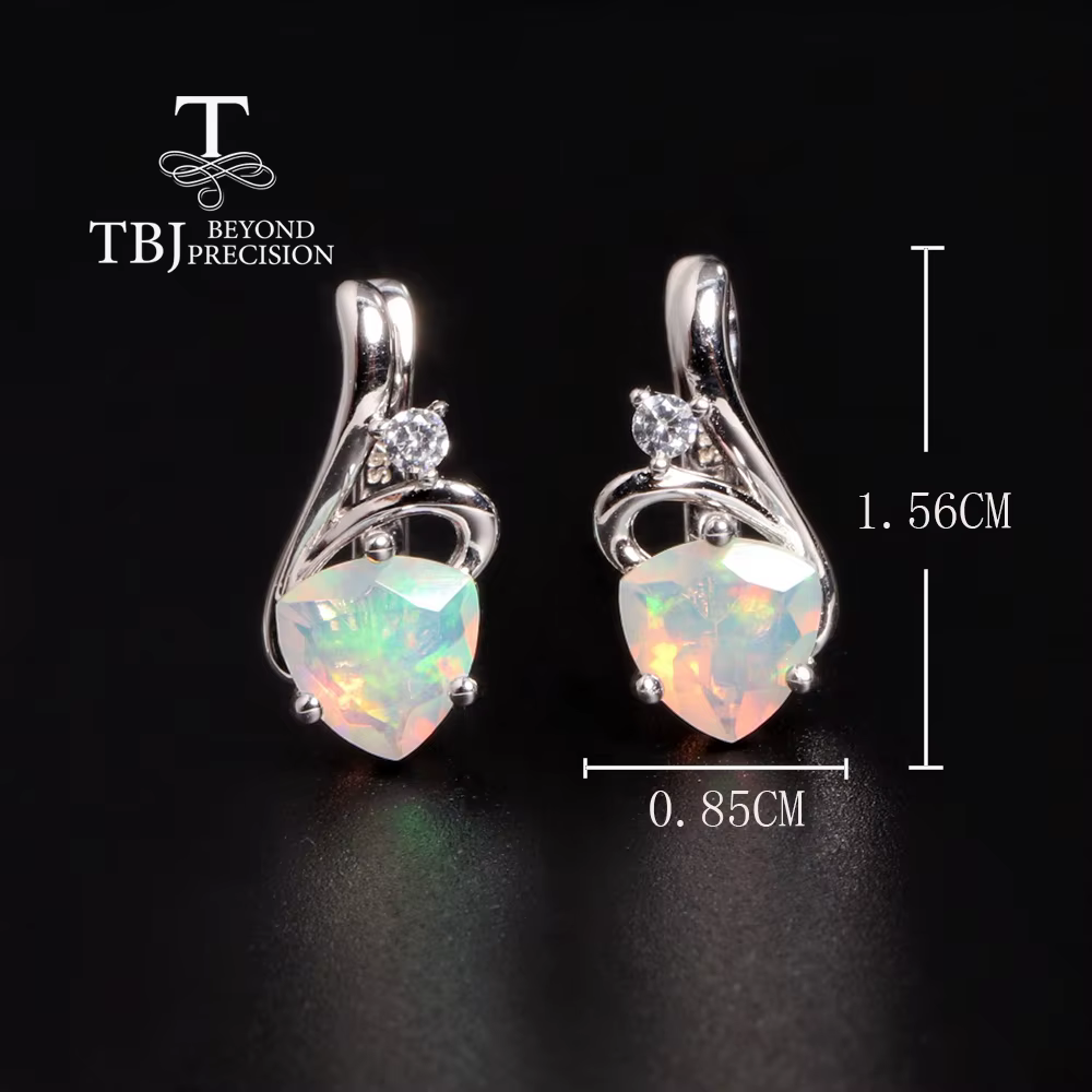 Boucles d'oreilles en opale naturelle