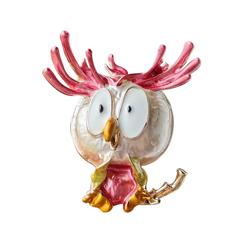 Broches d'oiseau de théâtre en émail pour femmes