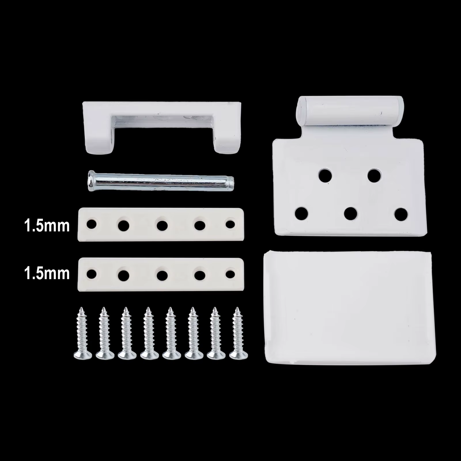 Kit de charnières de porte avec plaque pour portes et fenêtres de maison et de bureau