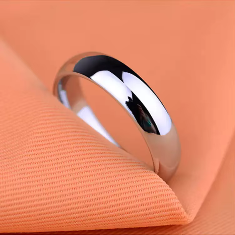Bague en argent tibétain couleur or blanc estampillé S925