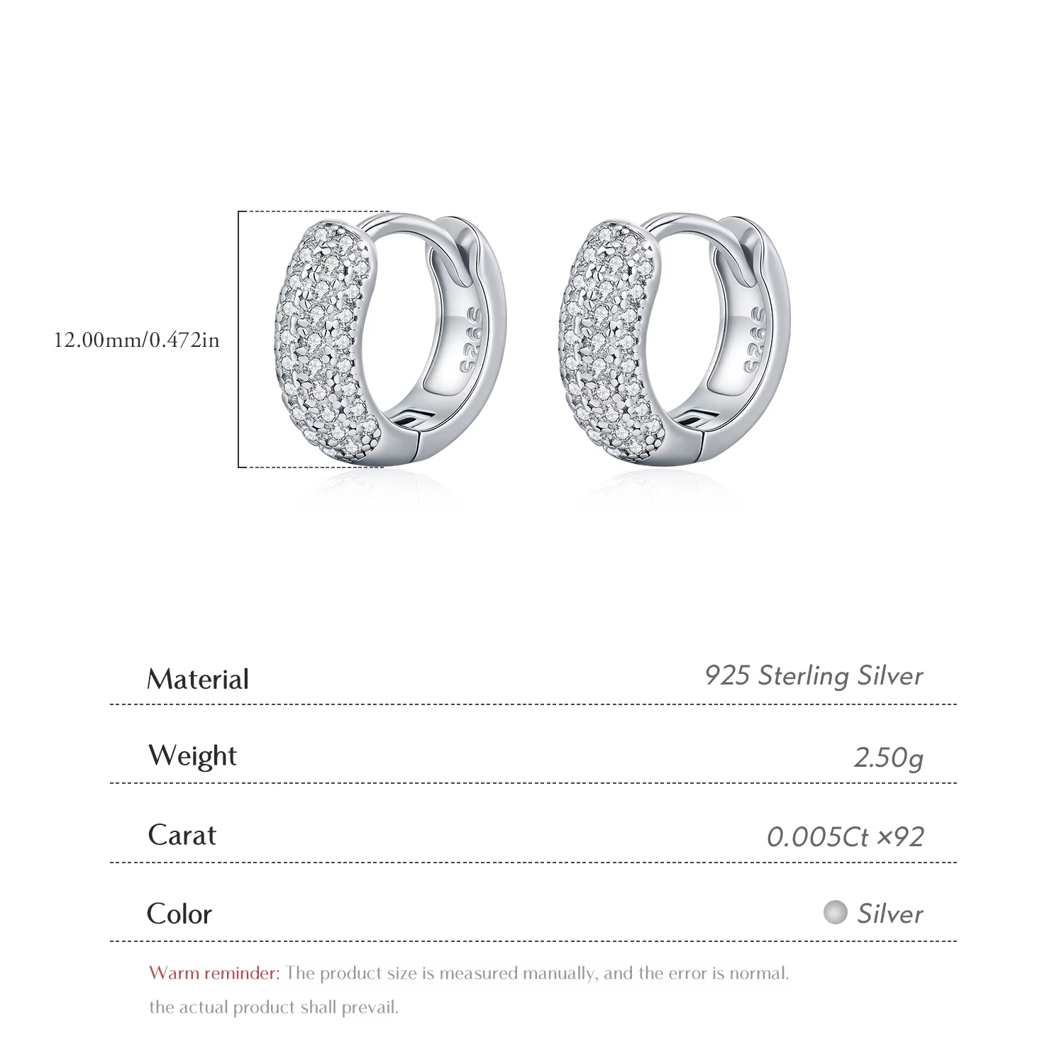 YANLOK 925 en argent Sterling de luxe éblouissant rond Moissanite boucles d'oreilles pour les femmes fête bijoux fins accessoires