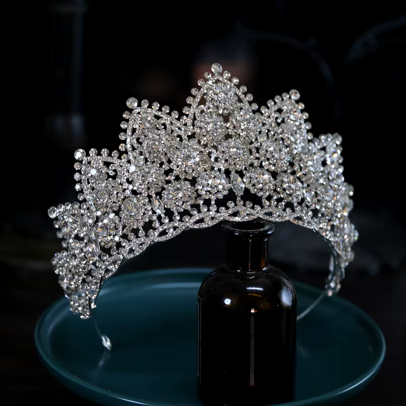 Diadèmes de mariée accessoires de cheveux de luxe complet Zircon couronnes de mariage diadème coiffure