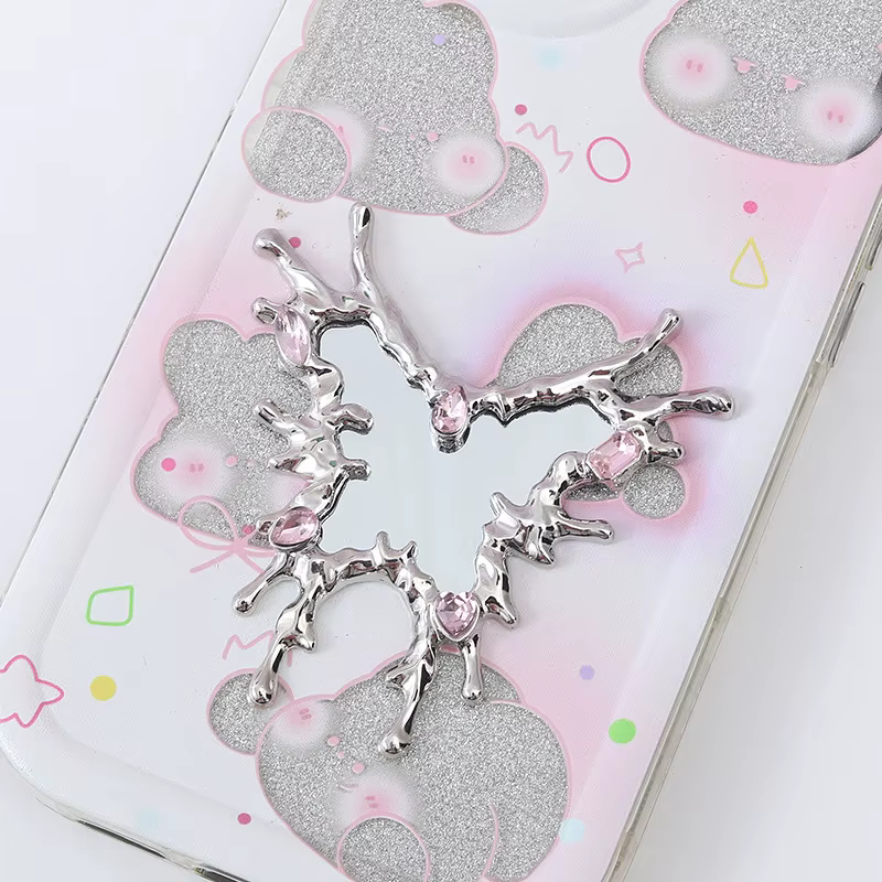 Miroir de maquillage réflecteur métallique