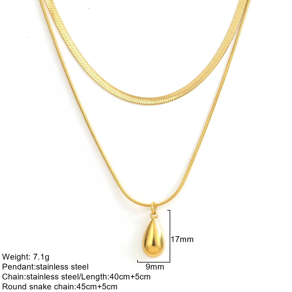 Collier Double couche en acier inoxydable