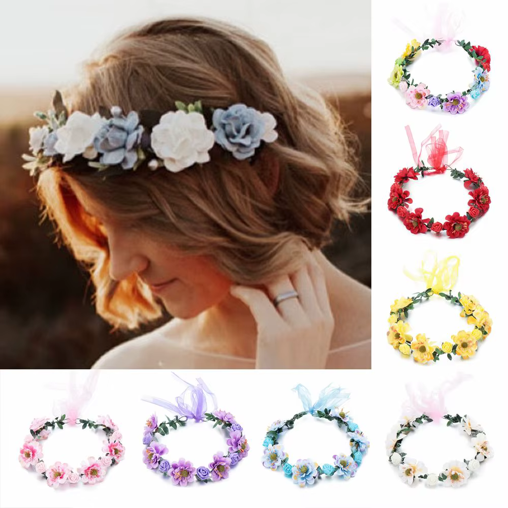 Bandes de Feuilles de Fleurs pour Femmes