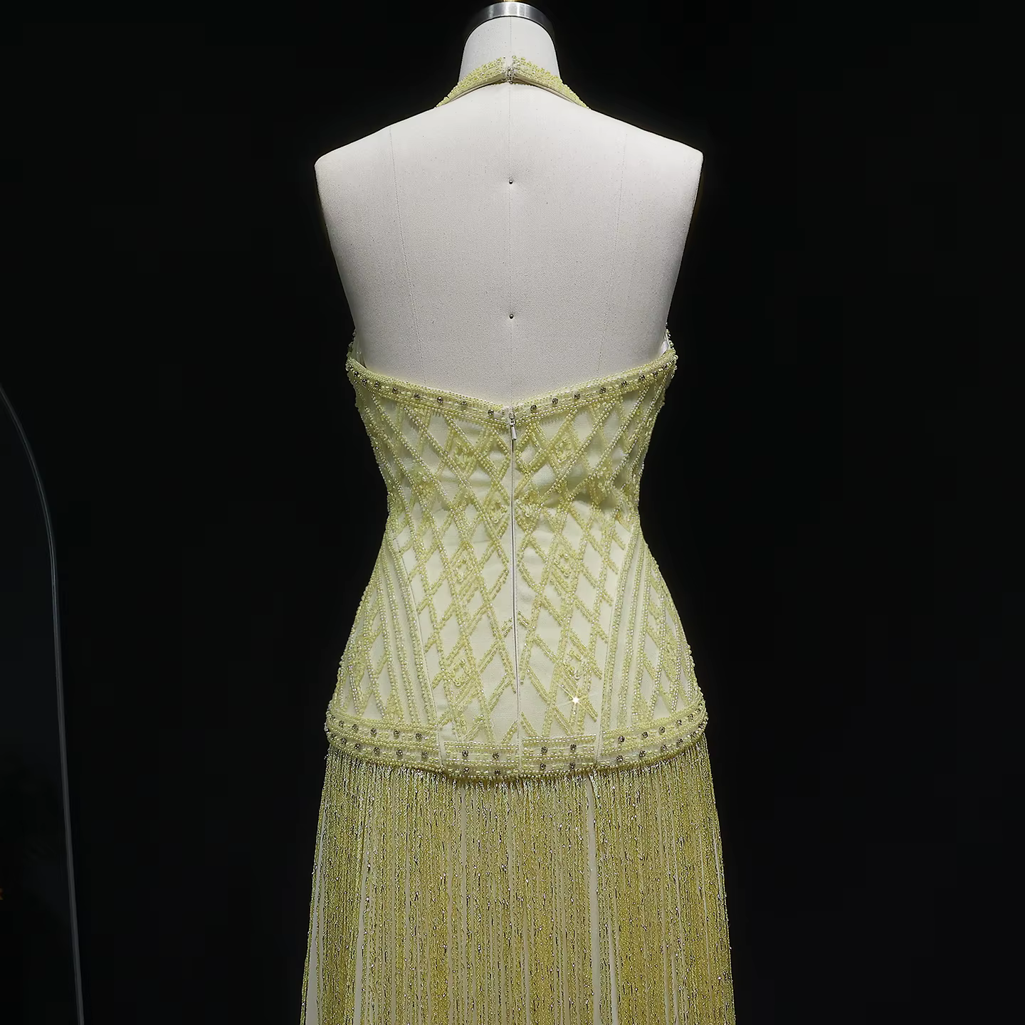 Robe de soirée sirène élégante jaune Sharon Said