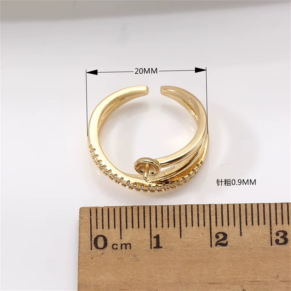 Bague de conservation de couleur plaquée or 14k