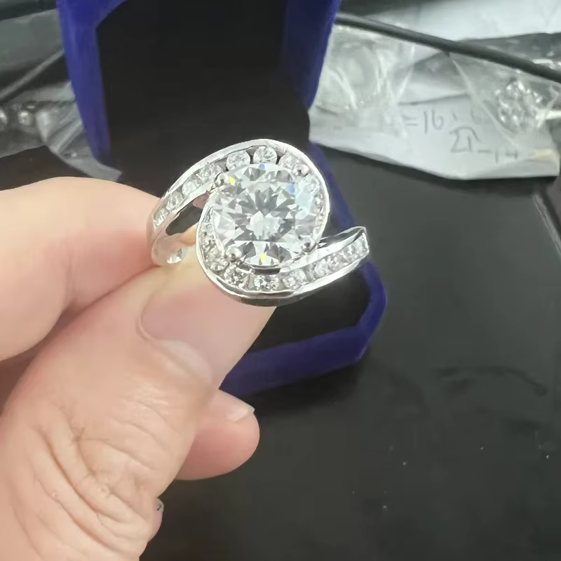 Bague de promesse en diamant Bling Lab pour femme