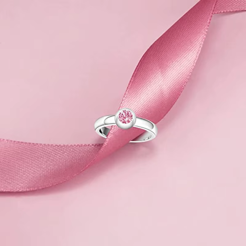Bague pierre naissance à avec bijoux d'anniversaire remplaçables en Zircon 12 couleurs