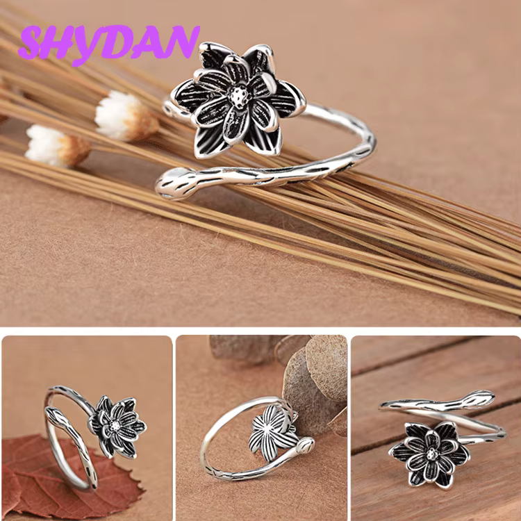 Bague vintage en argent sterling 925 SHYDAN