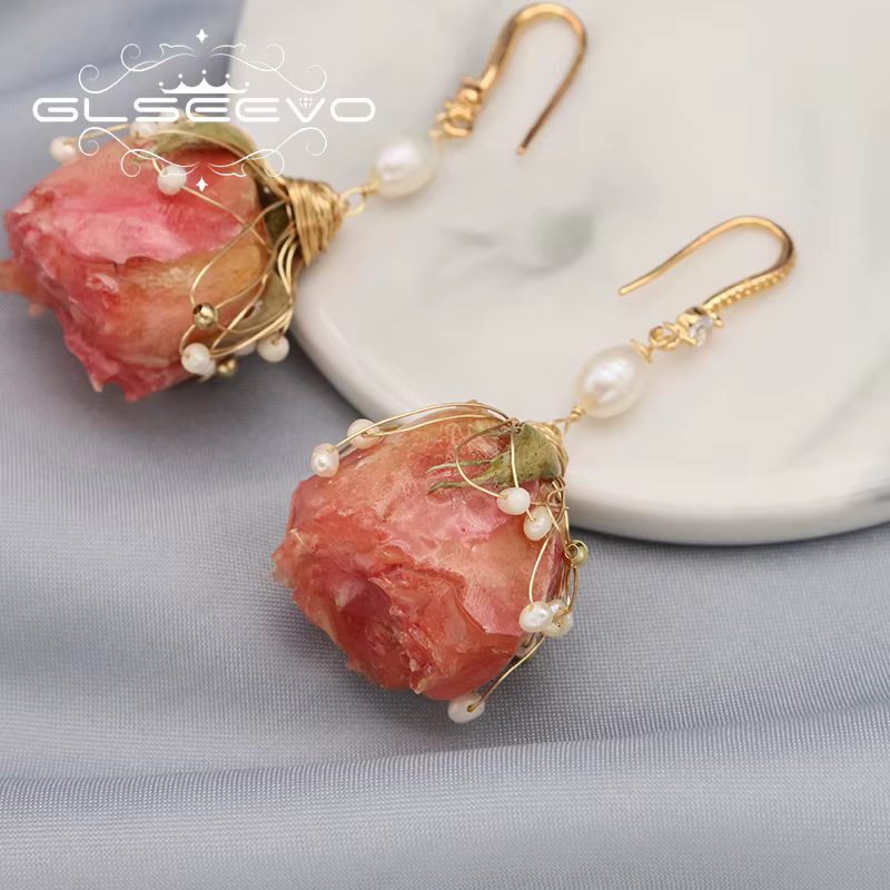 Boucles d'Oreilles en Perles de Tahiti Naturelles pour Femme