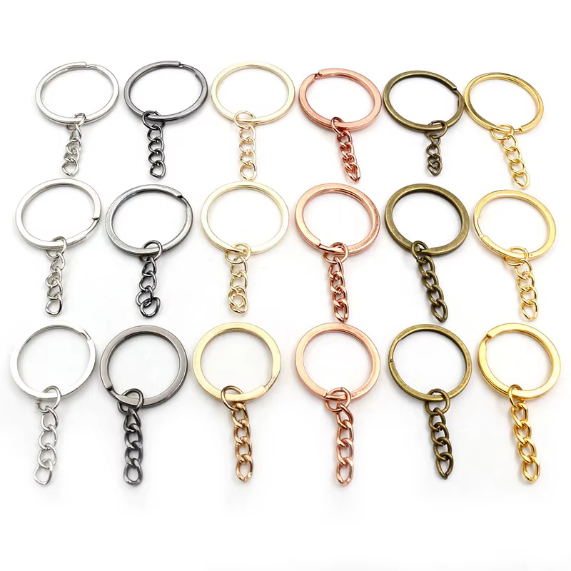 20Pcs 25-30mm Or Argent Plaqué Porte-clés
