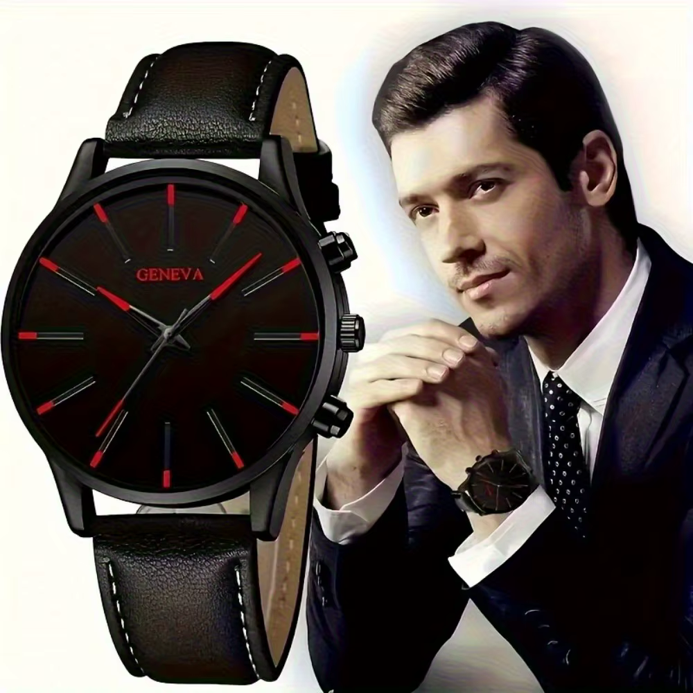 4 pièces/ensemble, montres décontractées pour hommes